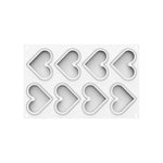 Silikomart LEVEL HEARTS 35 Silicone Mold – 8 Cavities 80x66x12mm with Cutter