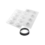 Silikomart KIT TARTE RING COCOA 70mm Set with Silicone Mold + 8 Rings