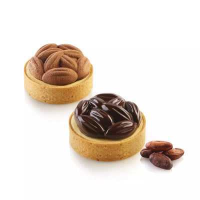 Silikomart KIT TARTE RING COCOA 70mm Set with Silicone Mold + 8 Rings