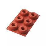 Silikomart SF170 Donuts Silicone Mold 6 Cavities 75/25x28mm