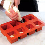 Silikomart SF104 Terracotta Naked Siliconflex Mold 8 Cavities 50x50x50mm