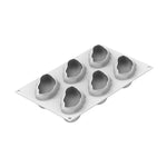 Silikomart PISTACCHIO 120 Silicone Mold 6 Cavities 99x56x40mm with Cutter