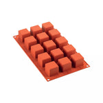 Silikomart SF105 Terracotta Naked Siliconflex Mold 15 Cavities 35x35x35mm