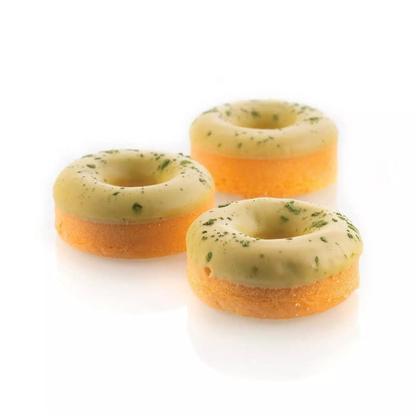 Silikomart SF170 Terracotta Naked Silicone Mold 6 Donuts 75/25x28mm