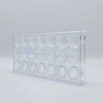 Chocolate World Round Cup Polycarbonate Chocolate Mold – 1.18 x 1.18 x 0.75 in, 21 Cavities