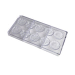 Chocolate World Flowercaraque Round (5-Petal) Polycarbonate Chocolate Mold – 1.69 x 1.69 x 0.20 in, 35 Cavities