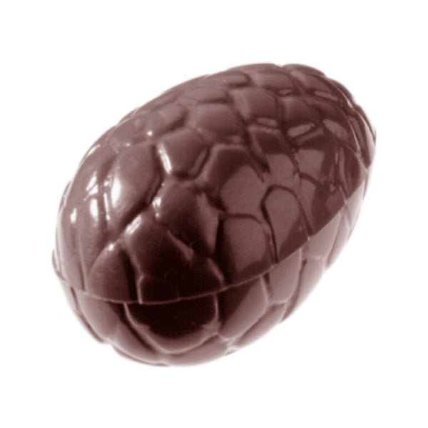 Chocolate World Egg Kroko (Crocodile Texture) 29mm Polycarbonate Chocolate Mold – 1.14 x 0.83 x 0.39 in, 24 Cavities
