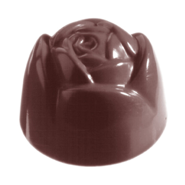 Chocolate World Rose Polycarbonate Chocolate Mold – 1.18 in diameter x 0.59 in, 21 Cavities