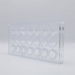 Chocolate World Rose Polycarbonate Chocolate Mold – 1.18 in diameter x 0.59 in, 21 Cavities