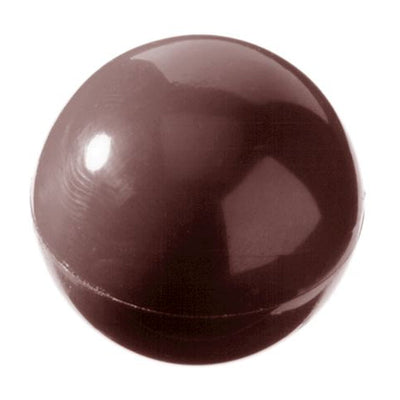 Chocolate World Half Sphere (Hemisphere) Polycarbonate Chocolate Mold – 0.98 in diameter x 0.49 in, 36 Cavities