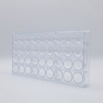Chocolate World Half Sphere (Hemisphere) Polycarbonate Chocolate Mold – 0.98 in diameter x 0.49 in, 36 Cavities