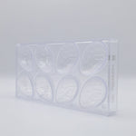 Chocolate World Egg Kroko (Crocodile Texture) 70mm Polycarbonate Chocolate Mold – 2.76 x 1.97 x 1.38 in, 6 Cavities