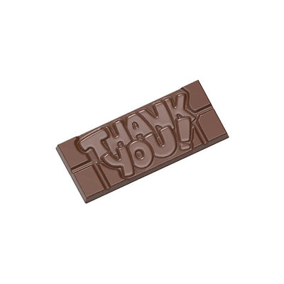 Chocolate World Tablet – 'Thank You' Message Polycarbonate Chocolate Mold – 1.97 x 4.65 x 0.31 in, 4 Cavities