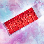 Chocolate World Tablet – 'I Miss You' Message Polycarbonate Chocolate Mold – 1.97 x 4.65 x 0.31 in, 4 Cavities