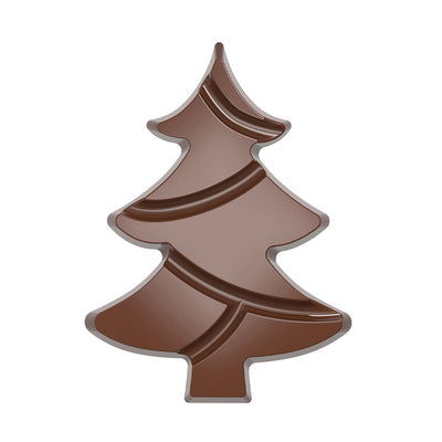 Chocolate World Tablet – Christmas Tree Polycarbonate Chocolate Mold – 5.49 x 4.06 x 0.47 in, 2 Cavities