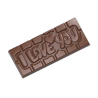 Chocolate World Tablet – 'I Love You' Message Polycarbonate Chocolate Mold – 1.97 x 4.65 x 0.31 in, 4 Cavities