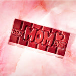 Chocolate World Tablet – 'Best Mom Ever' Message Polycarbonate Chocolate Mold – 1.97 x 4.65 x 0.31 in, 4 Cavities