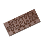 Chocolate World Tablet – 'Best Mom Ever' Message Polycarbonate Chocolate Mold – 1.97 x 4.65 x 0.31 in, 4 Cavities