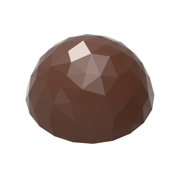 Chocolate World Half Sphere Facet 30mm Polycarbonate Chocolate Mold – 1.18 in diameter x 0.59 in, 24 Cavities