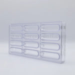 Chocolate World Éclair Snack Bar Polycarbonate Chocolate Mold by Carole Bertuccio – 3.09 x 0.75 x 0.79 in, 12 Cavities