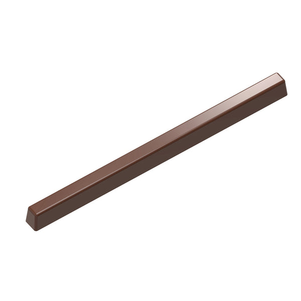 Chocolate World Rectangular Snack Bar Polycarbonate Chocolate Mold by Martin Diez – 4.53 x 0.28 x 0.31 in, 15 Cavities