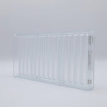 Chocolate World Rectangular Snack Bar Polycarbonate Chocolate Mold by Martin Diez – 4.53 x 0.28 x 0.31 in, 15 Cavities