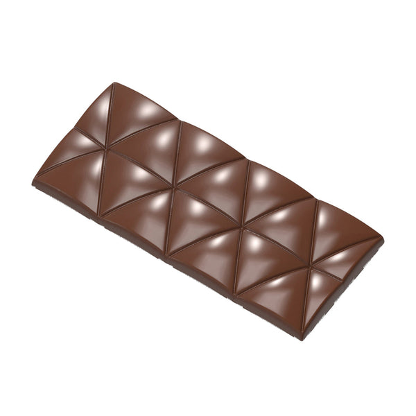 Chocolate World Tablet Convex Triangles Polycarbonate Chocolate Mold – 4.88 x 2.17 x 0.31 in, 4 Cavities