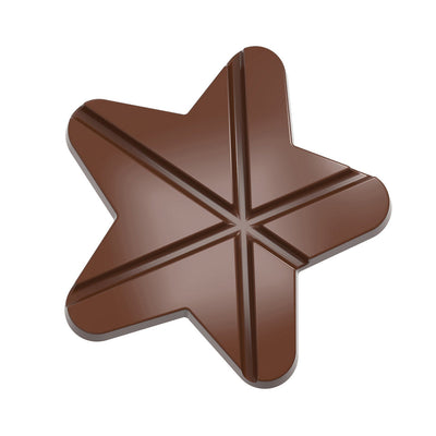 Chocolate World Tablet Star Polycarbonate Chocolate Mold – 4.65 x 4.61 x 0.47 in, 2 Cavities