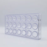 Chocolate World Cone Facet Polycarbonate Chocolate Mold – 1.14 in diameter x 0.98 in, 21 Cavities