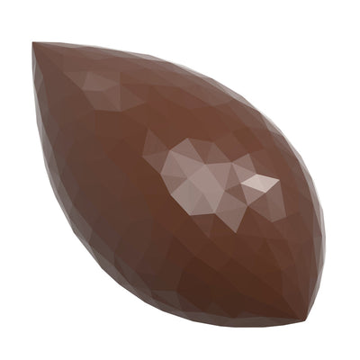 Chocolate World Quenelle Facet Polycarbonate Chocolate Mold by Frank Haasnoot – 1.79 x 0.98 x 0.49 in, 18 Cavities