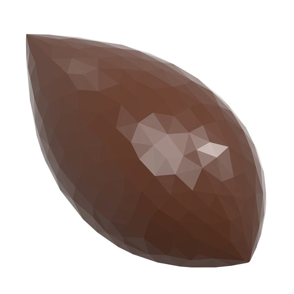 Chocolate World Quenelle Facet Polycarbonate Chocolate Mold by Frank Haasnoot – 1.79 x 0.98 x 0.49 in, 18 Cavities