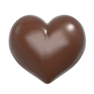 Chocolate World Puffy Heart Chocolate Bomb Polycarbonate Chocolate Mold by Nora Chokladskola – 1.71 x 1.95 x 0.71 in, 10 Cavities