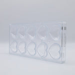 Chocolate World Puffy Heart Chocolate Bomb Polycarbonate Chocolate Mold by Nora Chokladskola – 1.71 x 1.95 x 0.71 in, 10 Cavities