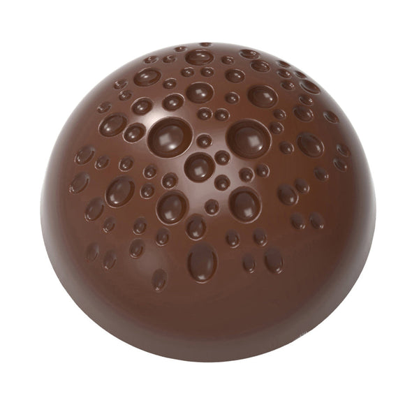 Chocolate World Lunar Terrain Hemisphere Polycarbonate Chocolate Mold by Nora Chokladskola – 1.26 in diameter x 0.67 in, 21 Cavities