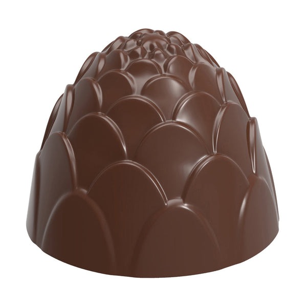 Chocolate World Pinecone Praline Polycarbonate Chocolate Mold by Nora Chokladskola – 1.10 x 1.10 x 0.75 in, 21 Cavities