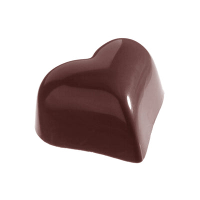 Chocolate World Small Puffy Heart Polycarbonate Chocolate Mold – 1.42 x 1.18 x 0.75 in, 21 Cavities