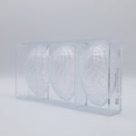 Chocolate World Egg Shell 118mm Polycarbonate Chocolate Mold – Double Mold, 3 Cavities