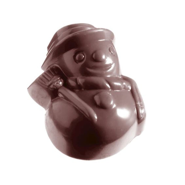 Chocolate World Snowman Polycarbonate Chocolate Mold – ~2.17 x 3.74 x 1.18 in, 6 Cavities