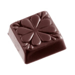 Chocolate World Carré Clover Polycarbonate Chocolate Mold – 1.06 x 1.06 x 0.59 in, 24 Cavities
