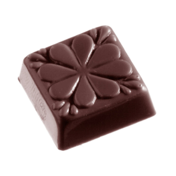 Chocolate World Carré Clover Polycarbonate Chocolate Mold – 1.06 x 1.06 x 0.59 in, 24 Cavities