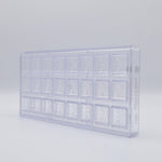Chocolate World Carré Clover Polycarbonate Chocolate Mold – 1.06 x 1.06 x 0.59 in, 24 Cavities