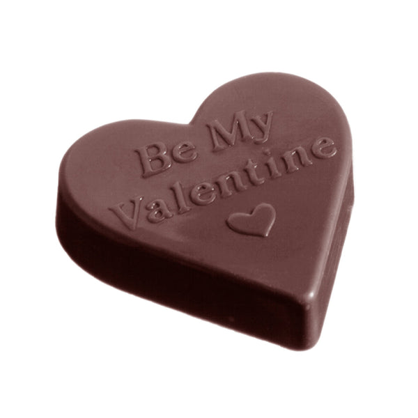 Chocolate World Heart Valentine Polycarbonate Chocolate Mold – 3.35 x 2.95 x 1.18 in, 4 Cavities