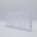 Chocolate World Heart Valentine Polycarbonate Chocolate Mold – 3.35 x 2.95 x 1.18 in, 4 Cavities