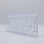 Chocolate World Star Bouche Polycarbonate Chocolate Mold – 1.77 x 1.77 x 0.98 in, 12 Cavities