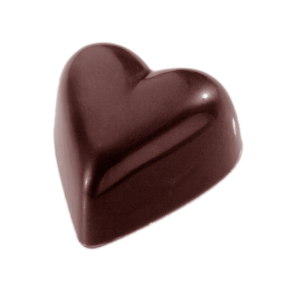 Chocolate World Heart Polycarbonate Chocolate Mold – 1.22 x 1.30 x 0.59 in, 24 Cavities