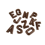 Chocolate World Letters Alphabet A–Z (26 Figures) Polycarbonate Chocolate Mold – ~0.98 x 0.98 x 0.20 in, 26 Cavities
