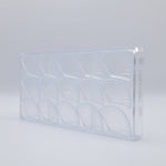 Chocolate World Caraque Hand Fan Polycarbonate Chocolate Mold – ~3.54 x 2.36 x 0.20 in, 6 Cavities