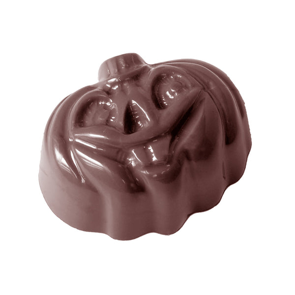 Chocolate World Halloween Pumpkin Polycarbonate Chocolate Mold – 1.18 x 1.18 x 0.71 in, 21 Cavities