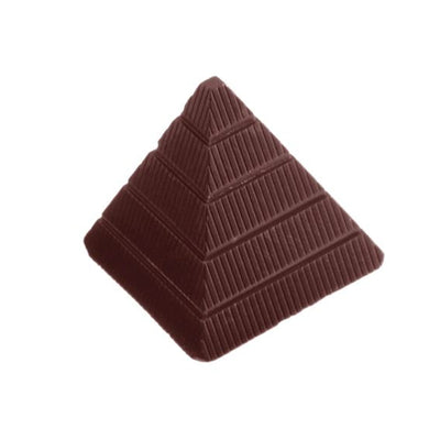 Chocolate World Pyramid Polycarbonate Chocolate Mold – 1.18 x 1.18 x 0.98 in, 21 Cavities