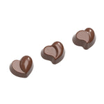 Chocolate World Heart Modern (3 Figures) Polycarbonate Chocolate Mold – ~1.18 x 1.10 x 0.59 in, 21 Cavities